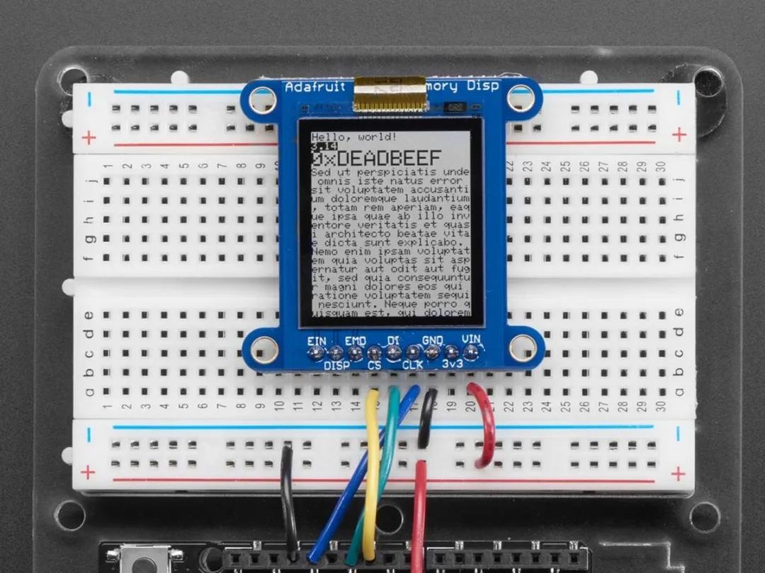 Adafruit SHARP Memory Display 1.3 inch 168x144