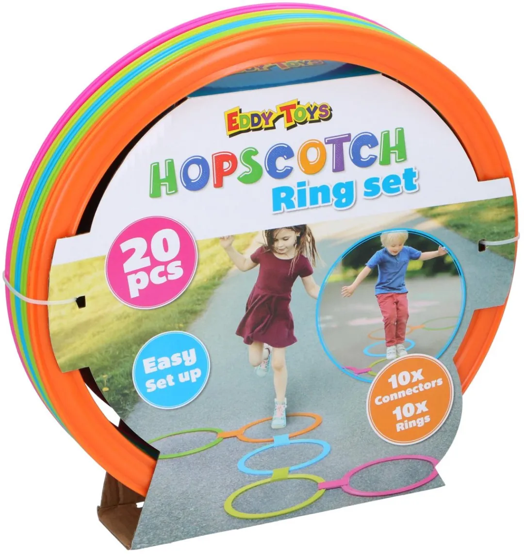 Eddy Toys Hinkelspel - 10 Ringen - 20 Onderdelen - Multicolor