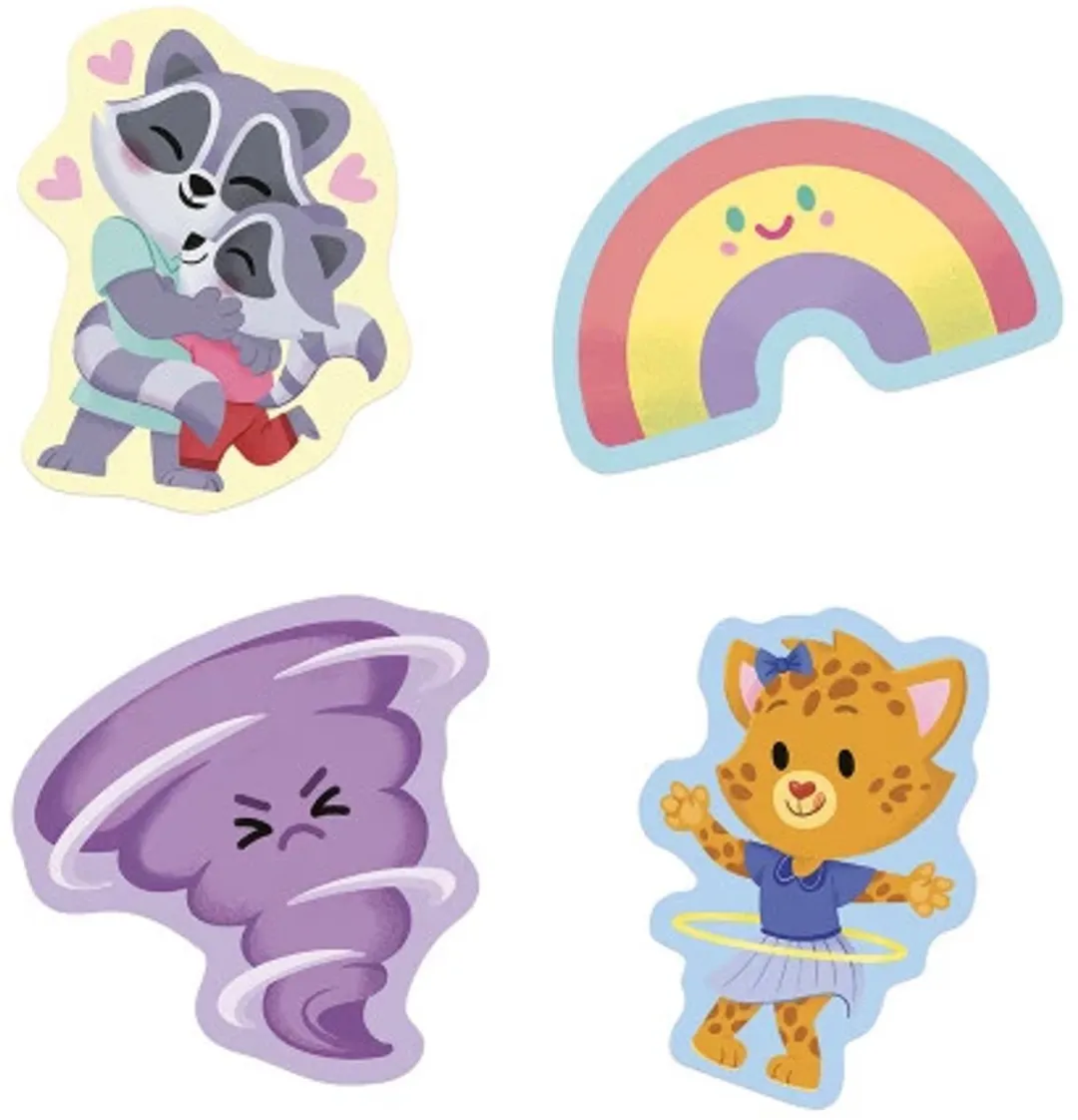 Janod Stickers Dieren met Emoties - 100 Stuks - Meerkleurig