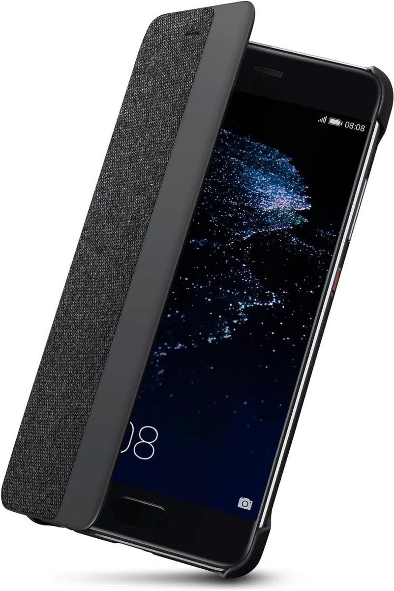 Huawei P10 Plus View Flip Cover - Donker grijs - P10P15876801
