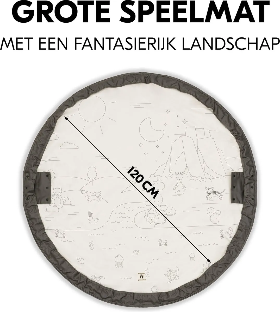 Hauck Play N Tidy Speelkleed - Dark Grey - afbeelding 5 van 6