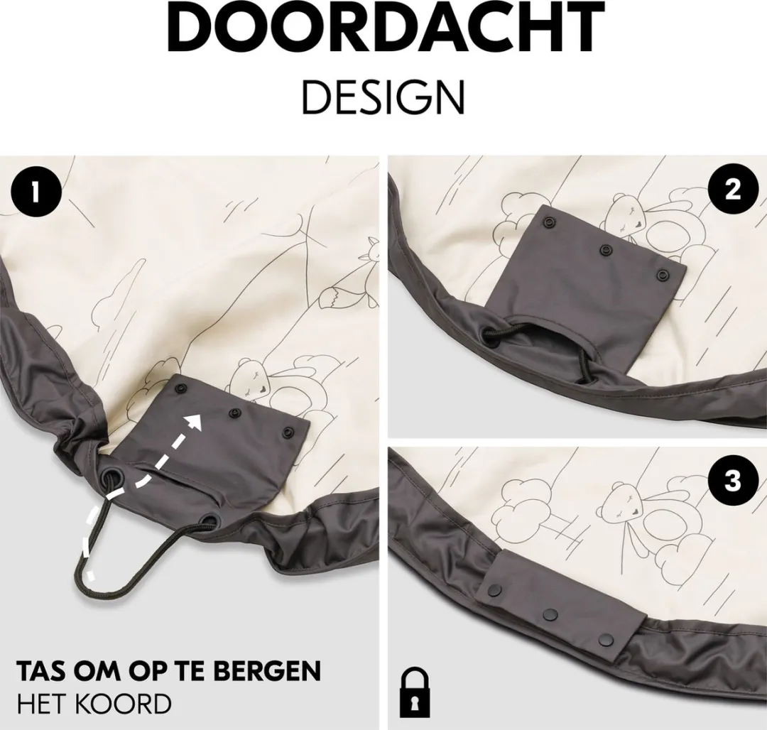 Hauck Play N Tidy Speelkleed - Dark Grey - afbeelding 6 van 6