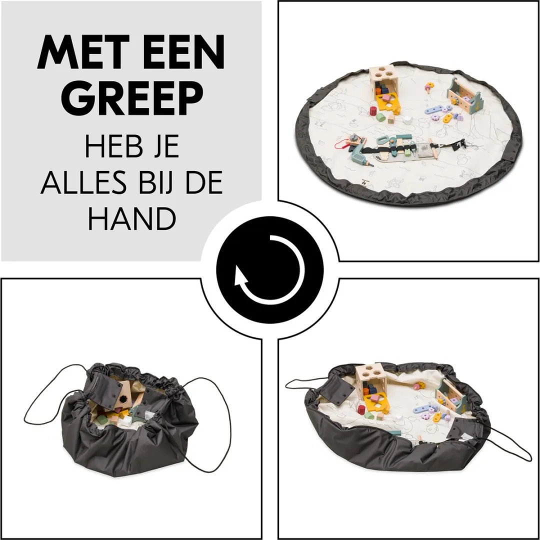 Hauck Play N Tidy Speelkleed - Dark Grey - afbeelding 3 van 6