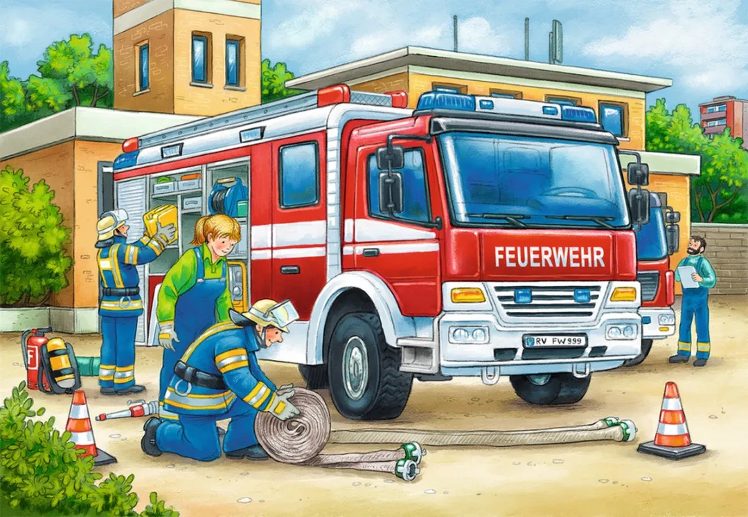 Ravensburger Politie en Brandweer Puzzel 4x12 Stuks - 48 Stuks