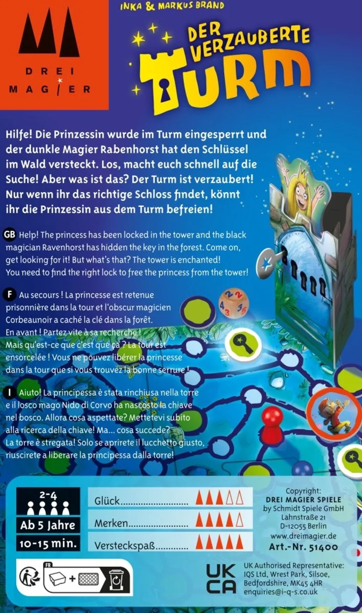 Schmidt Spiele Drei Magier Der Verzauberte Turm Bordspel - 2-4 Spelers