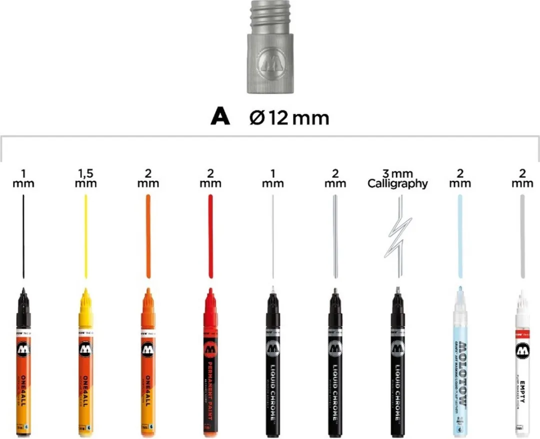Molotow Refill Extension A 12mm - Grijs