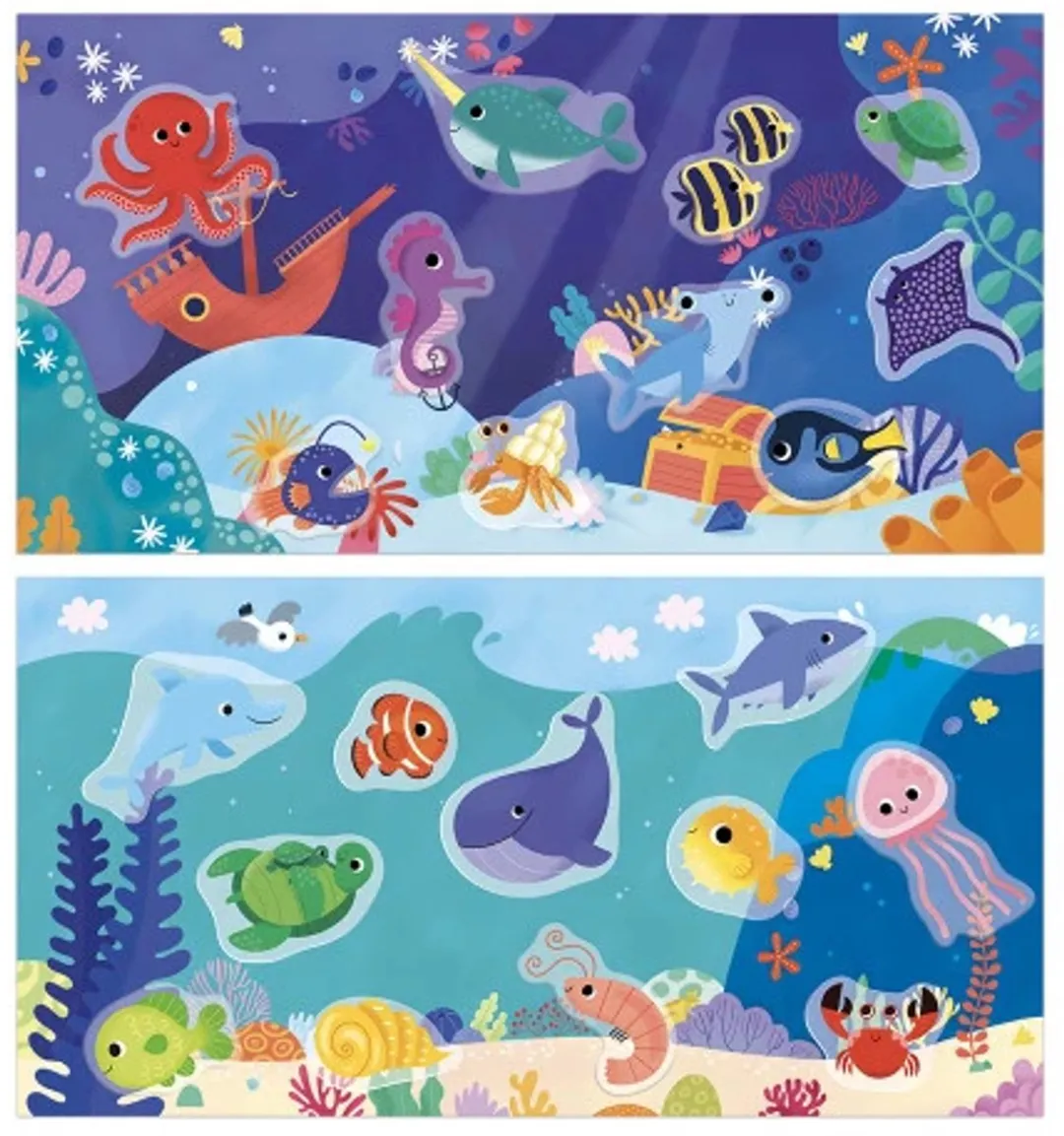 Janod Zeedieren Stickers - 30 Stuks - Meerkleurig - afbeelding 4 van 4