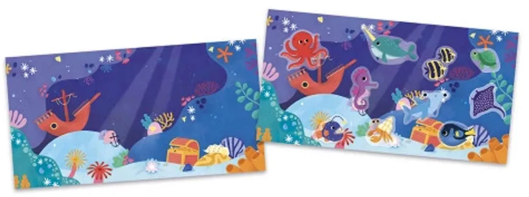 Janod Zeedieren Stickers - 30 Stuks - Meerkleurig - afbeelding 2 van 4