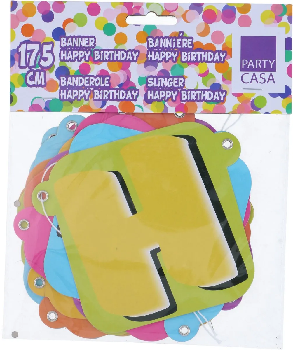 Eddy Toys Happy Birthday Slinger 175cm - Multicolor