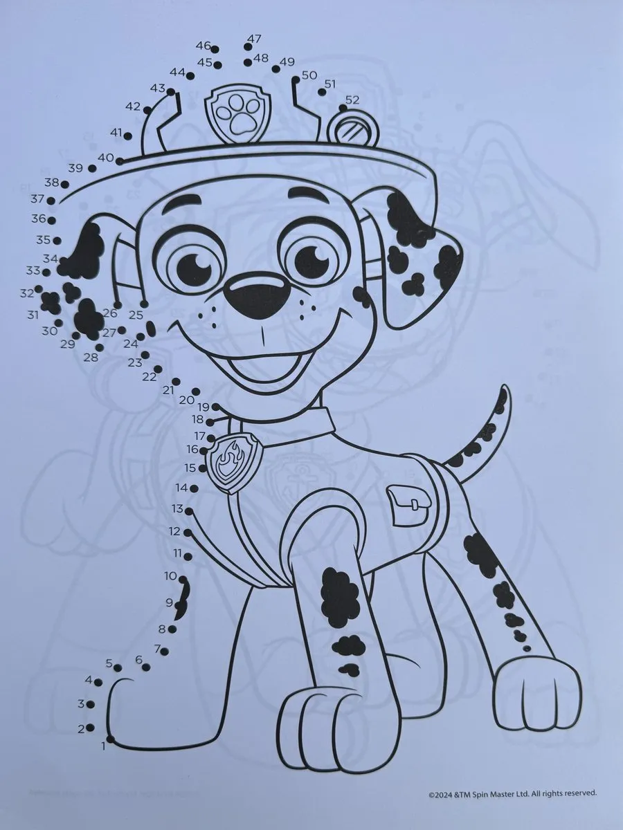 Nickelodeon Paw Patrol Dot-to-Dot Boek - 34 Pagina's - Geel