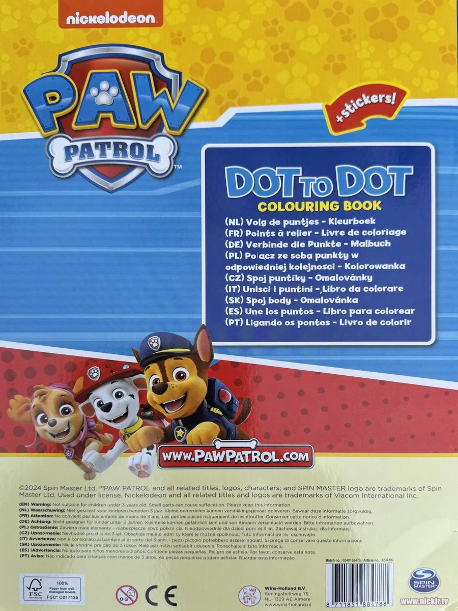 Nickelodeon Paw Patrol Dot-to-Dot Boek - 34 Pagina's - Geel - afbeelding 6 van 6