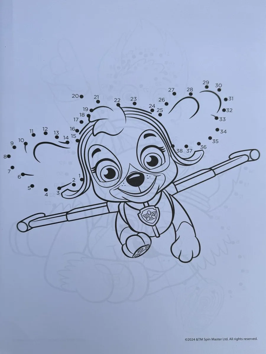 Nickelodeon Paw Patrol Dot-to-Dot Boek - 34 Pagina's - Geel