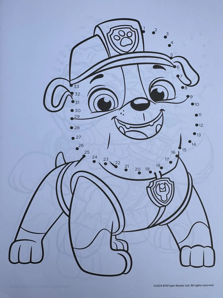 Nickelodeon Paw Patrol Dot-to-Dot Boek - 34 Pagina's - Geel
