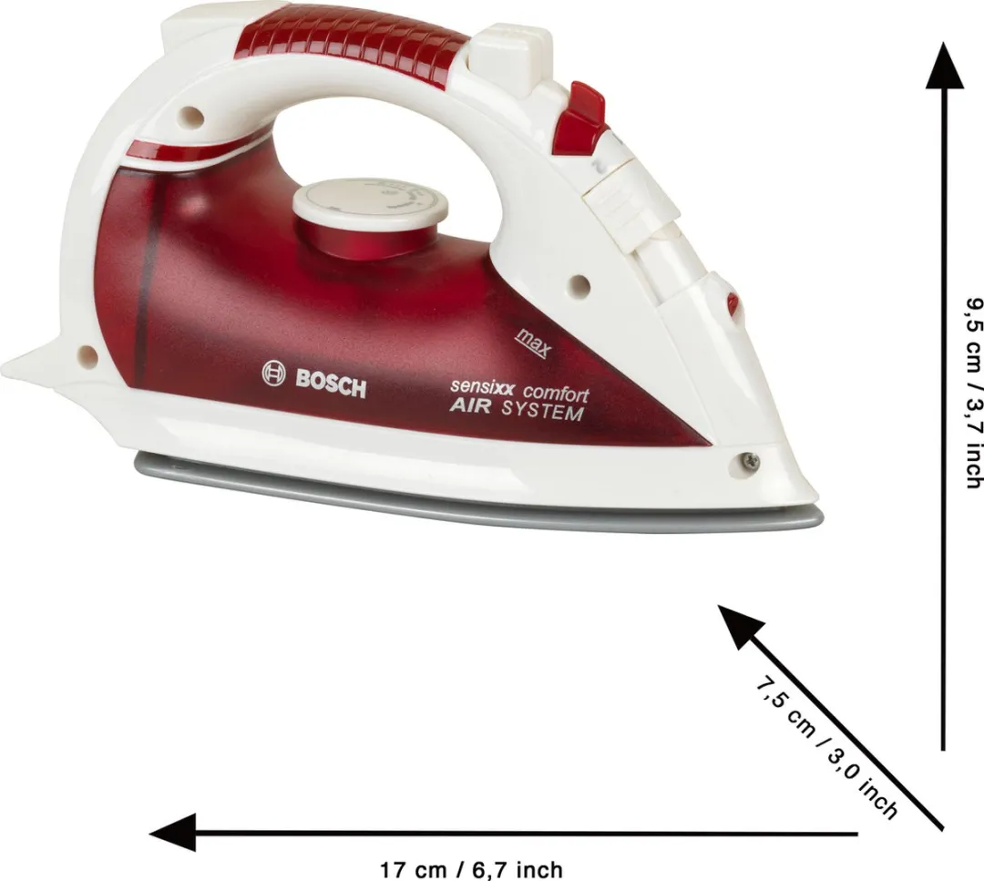 Klein Toys Bosch Speelgoedstrijkijzer - Rood/Wit