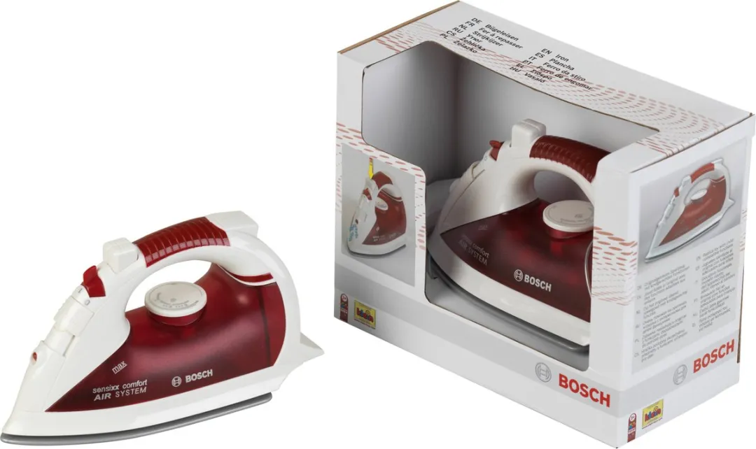 Klein Toys Bosch Speelgoedstrijkijzer - Rood/Wit