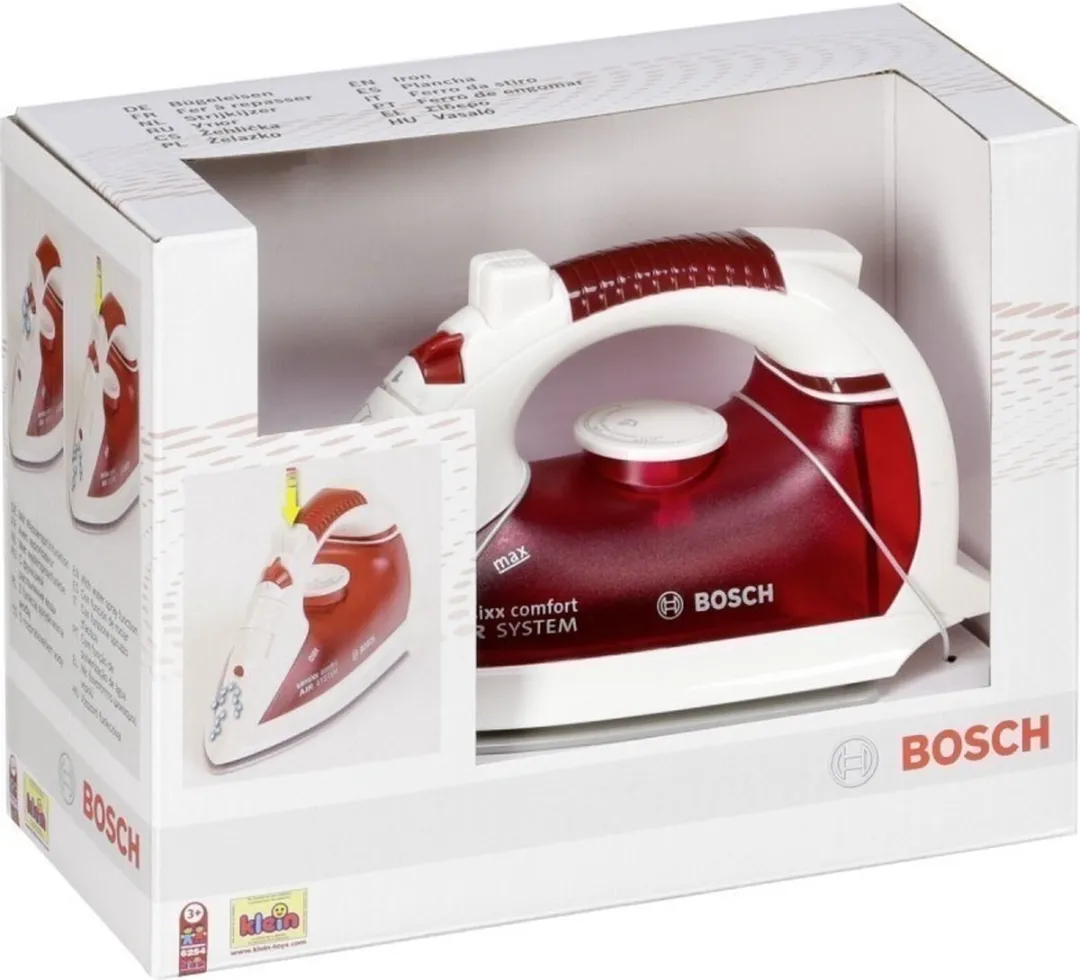 Klein Toys Bosch Speelgoedstrijkijzer - Rood/Wit