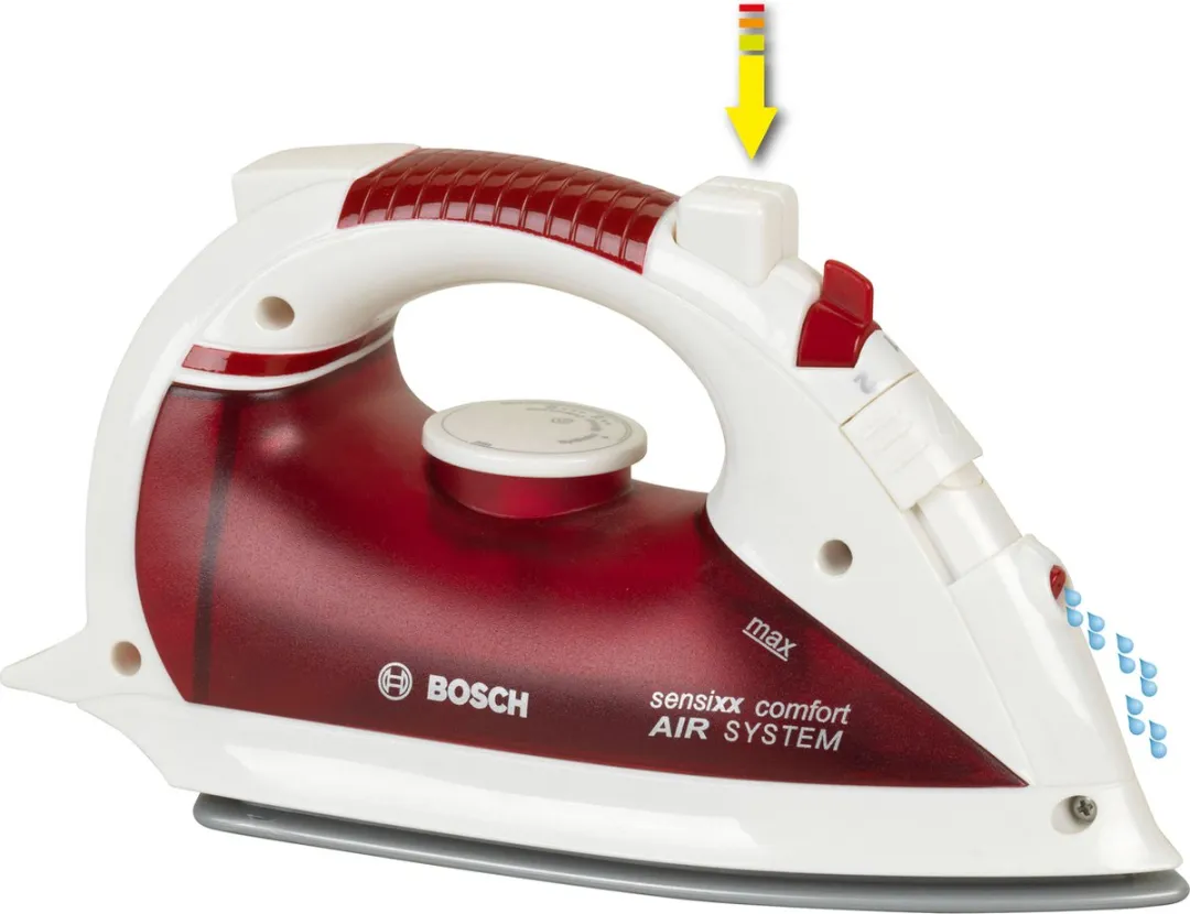 Klein Toys Bosch Speelgoedstrijkijzer - Rood/Wit