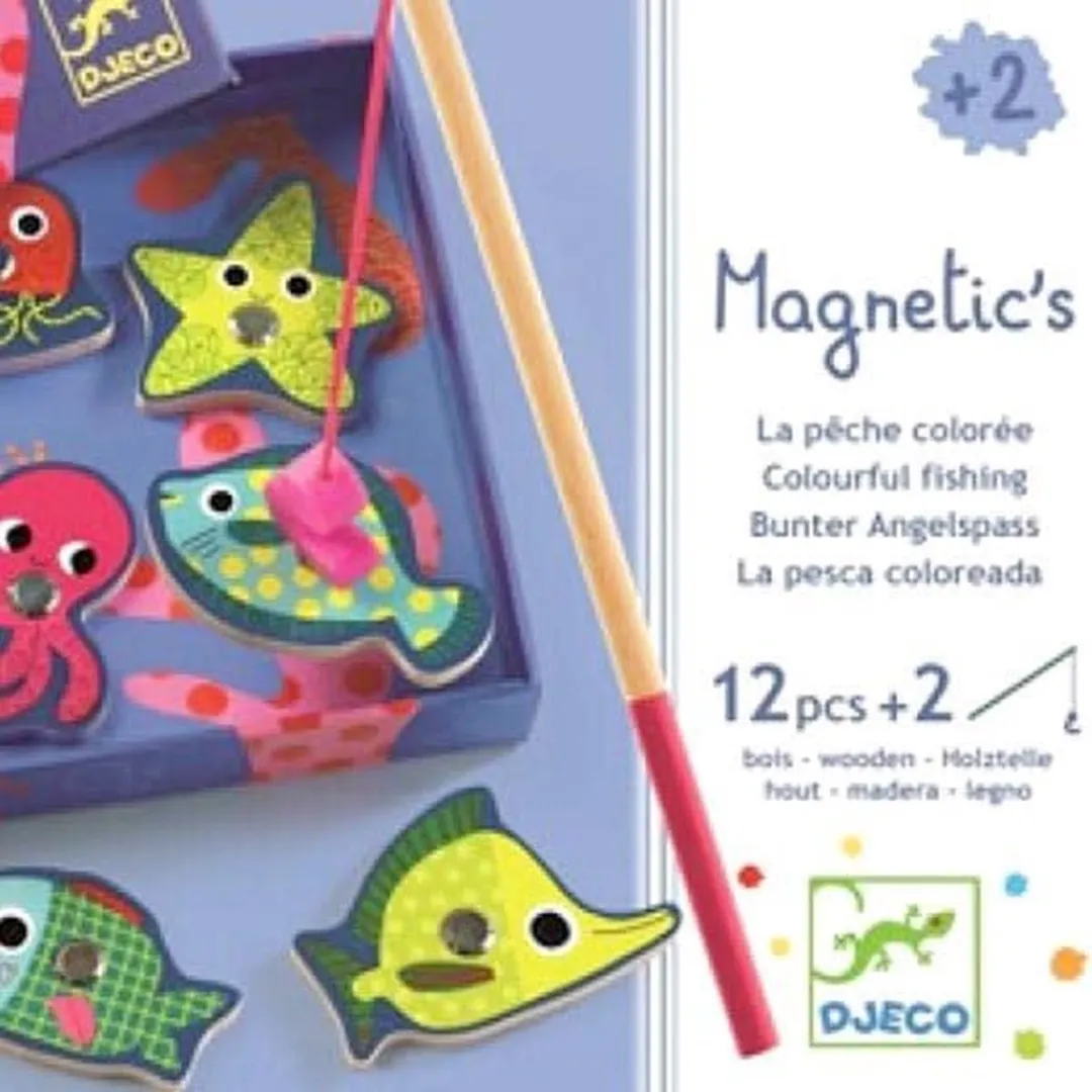 Djeco Fishing Colour Visjespel - 2 Hengels & 12 Visjes - afbeelding 3 van 5