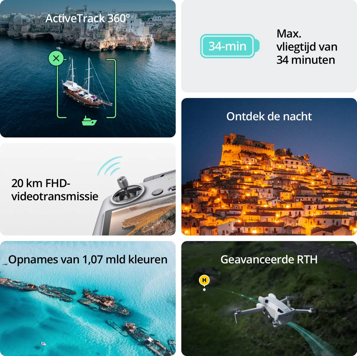 DJI Mini 4 Pro CP.MA.00000731.04 Drone - Grijs - afbeelding 6 van 6