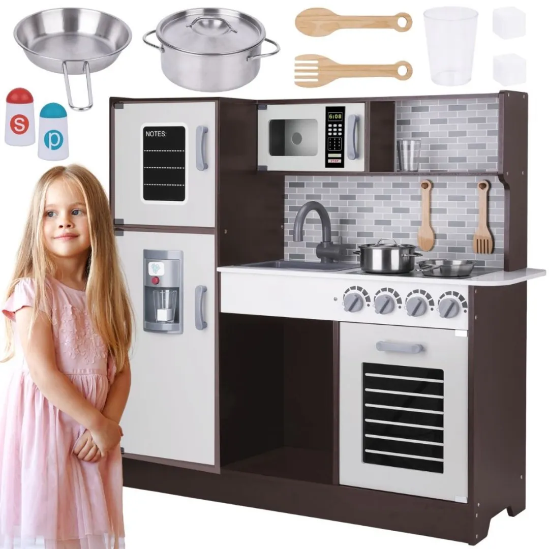 Tooky Toy Houten Speelkeuken 11-delig - Meerkleurig