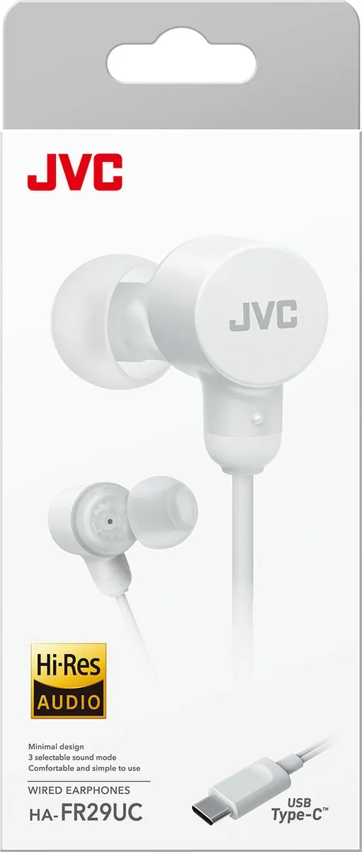 JVC HA-FR29UC-W In-Ear Oordopjes USB-C - Wit - afbeelding 6 van 6