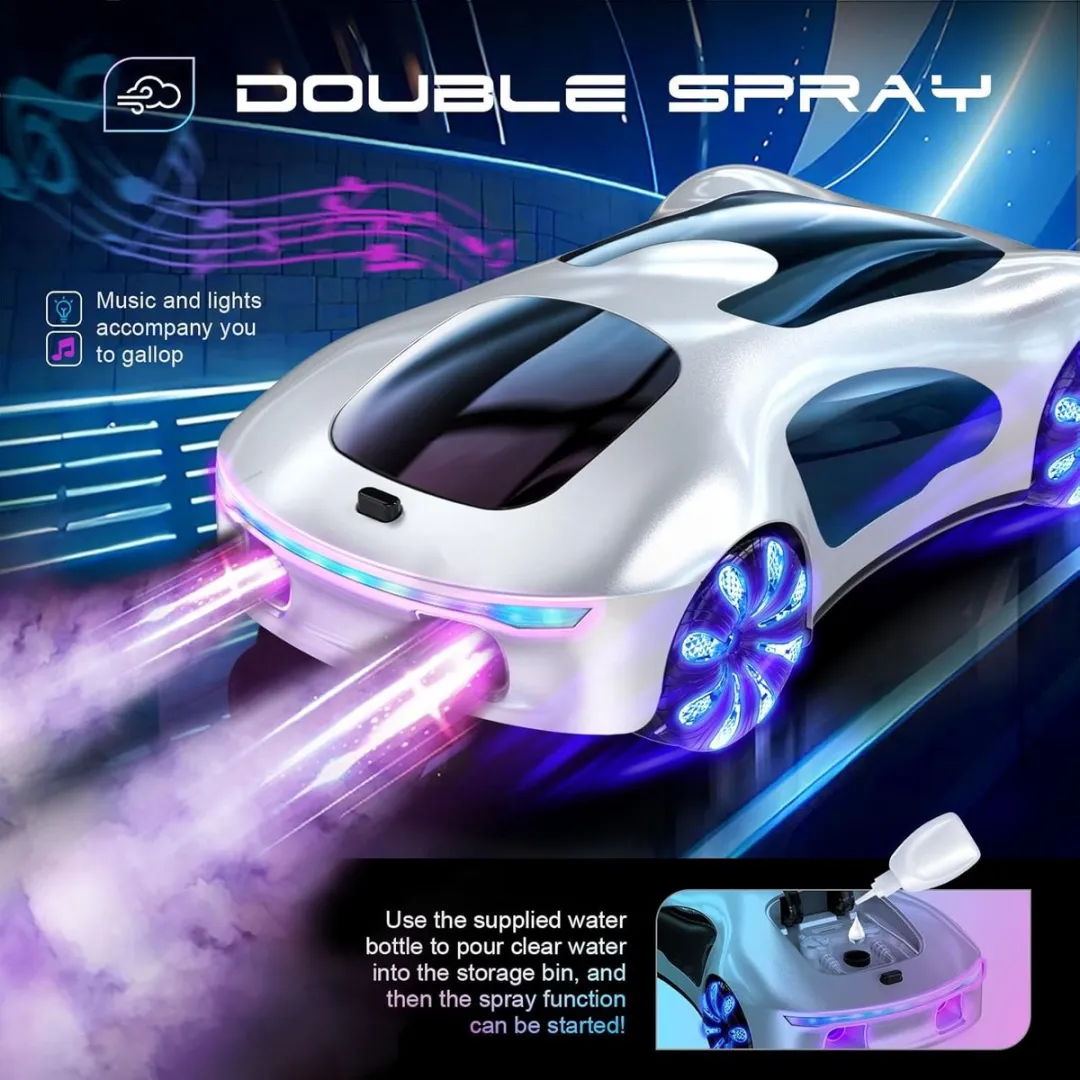 ECTEATOY Afstandsbedienbare Auto Handgebaren - 360° Stunts - Licht & Geluid