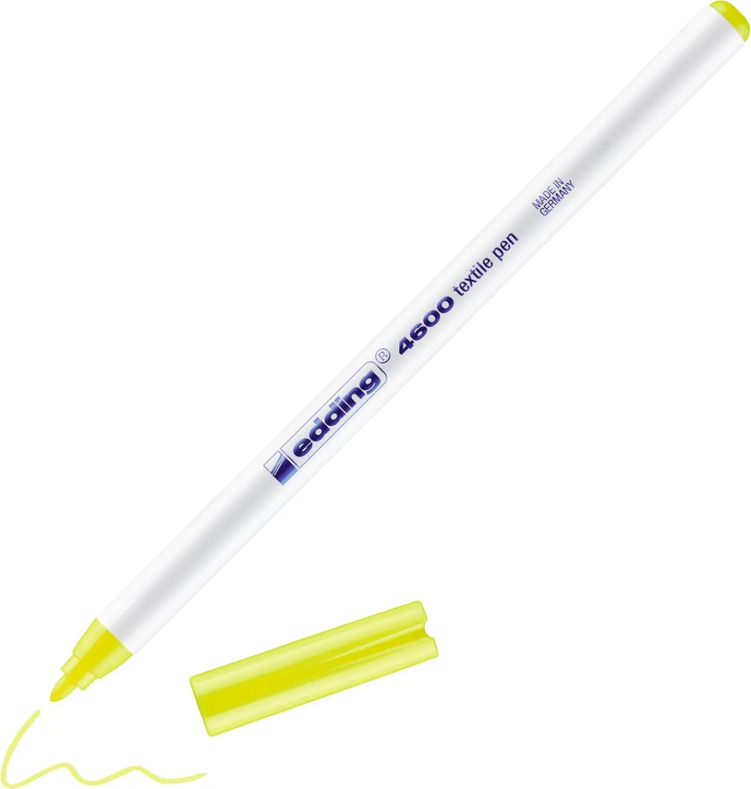 edding 4600 Textielstift - Neon Geel