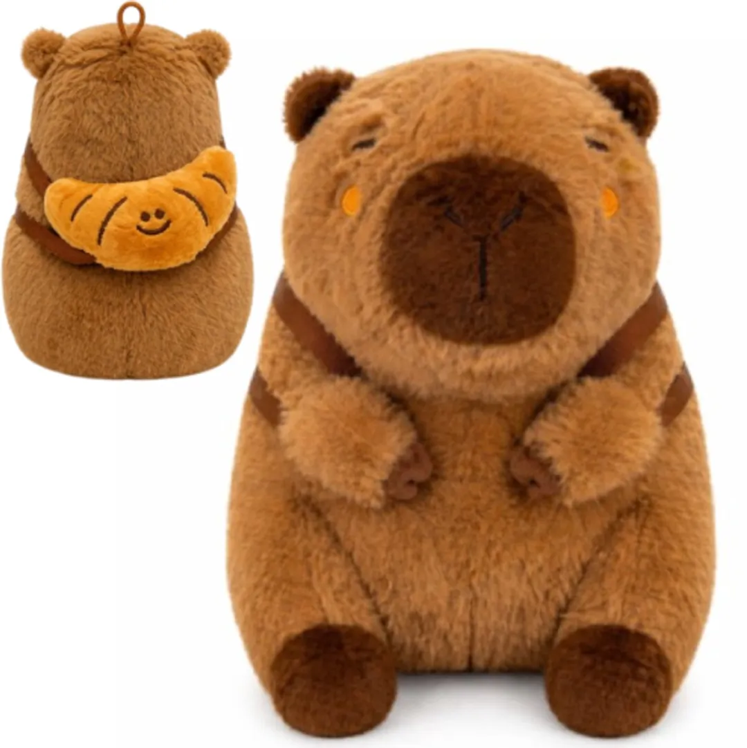 Topknuffels Capibara Rugzak Pluche 23cm - Croissant