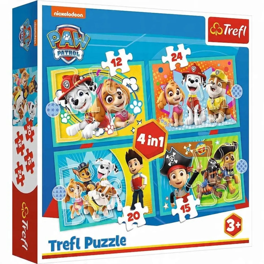 Trefl Psi Patrol 4-in-1 Educatieve Puzzels 207 Stuks