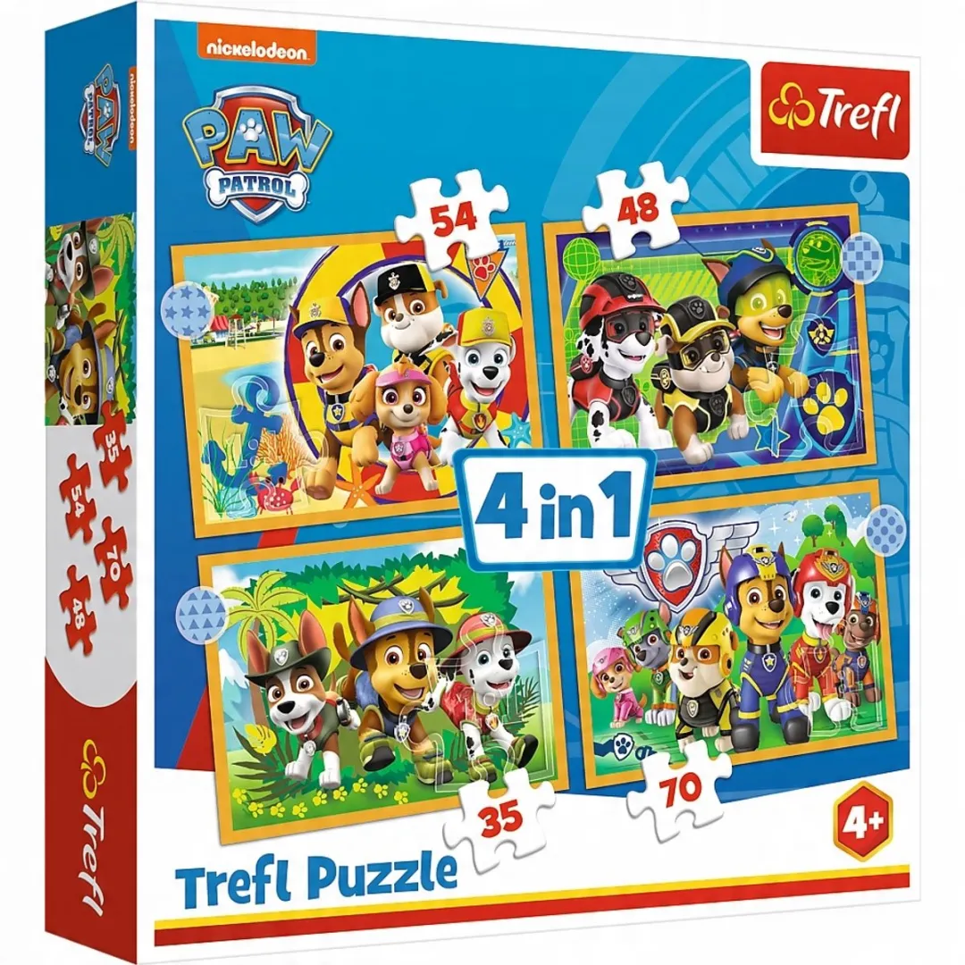 Trefl Psi Patrol 4-in-1 Educatieve Puzzels 207 Stuks