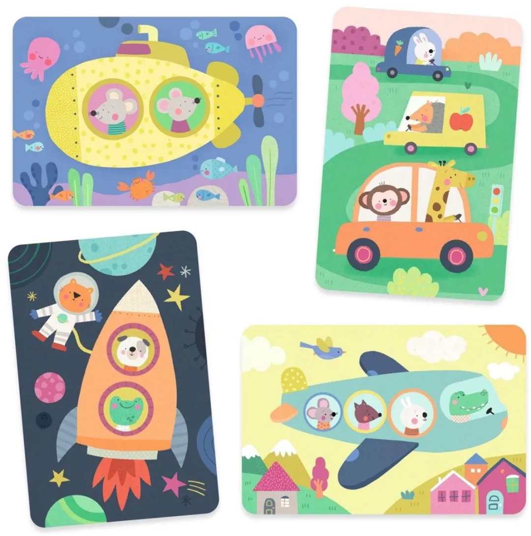 Djeco Magisch Waterkleurboek Op Weg - Multicolor