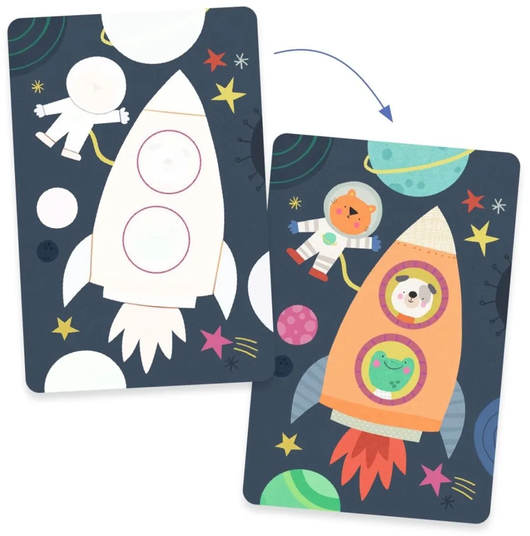 Djeco Magisch Waterkleurboek Op Weg - Multicolor