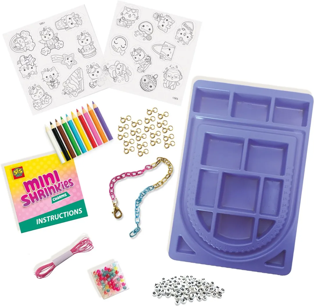SES Creative Mini Shrinkies Charms Design Studio - Meerkleurig