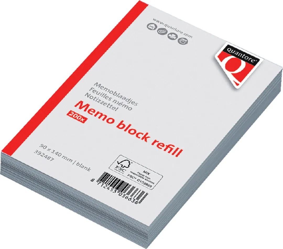Quantore Memoblaadjes Losbladig 200 Vel