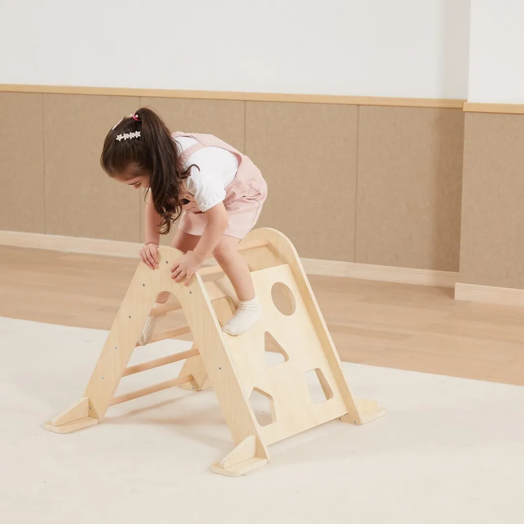 VIGA Houten Klimdriehoek Montessori - Meerkleurig