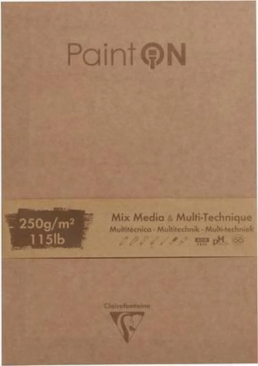 Clairefontaine Mixed Media Blok 17,6x25cm - 250g - 5 Kleuren
