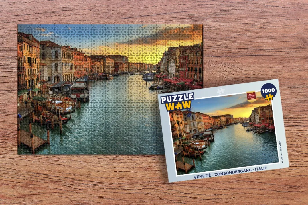 PuzzleWow Venetië Legpuzzel 1000 Stuks - Multicolor