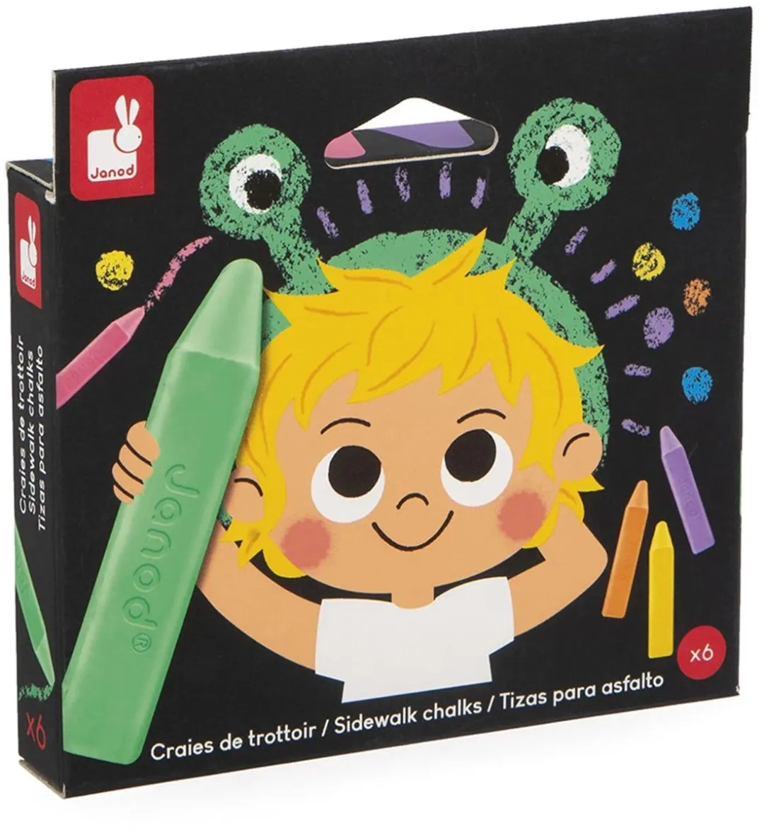 Janod Colo Stoepkrijt Set 6 Kleuren
