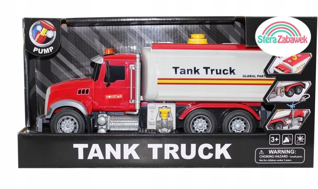 TOYSTAR Grote Tankwagen Speelgoedauto - Rood/Wit