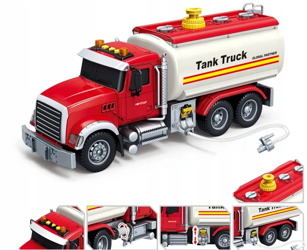 TOYSTAR Grote Tankwagen Speelgoedauto - Rood/Wit
