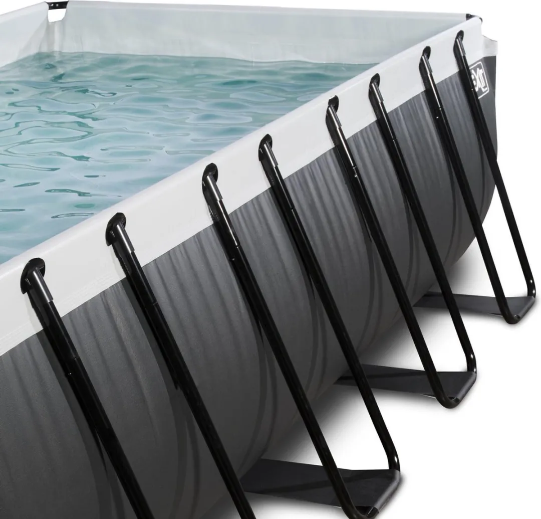 EXIT Toys Black Leather Frame Zwembad 400x200x122cm - Zwart