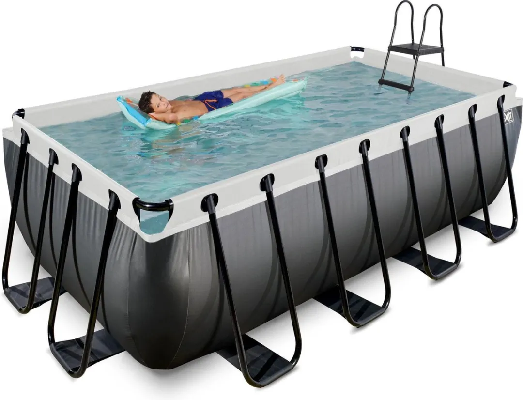 EXIT Toys Black Leather Frame Zwembad 400x200x122cm