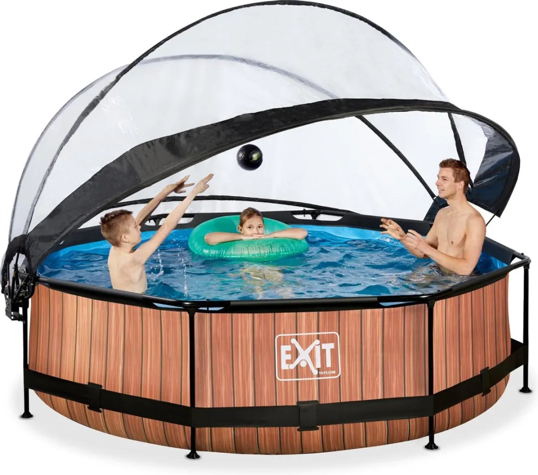 EXIT Wood Frame Zwembad 320cm - Bruin