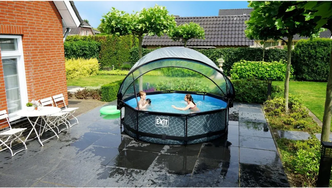 EXIT Wood Frame Zwembad 320cm - Bruin
