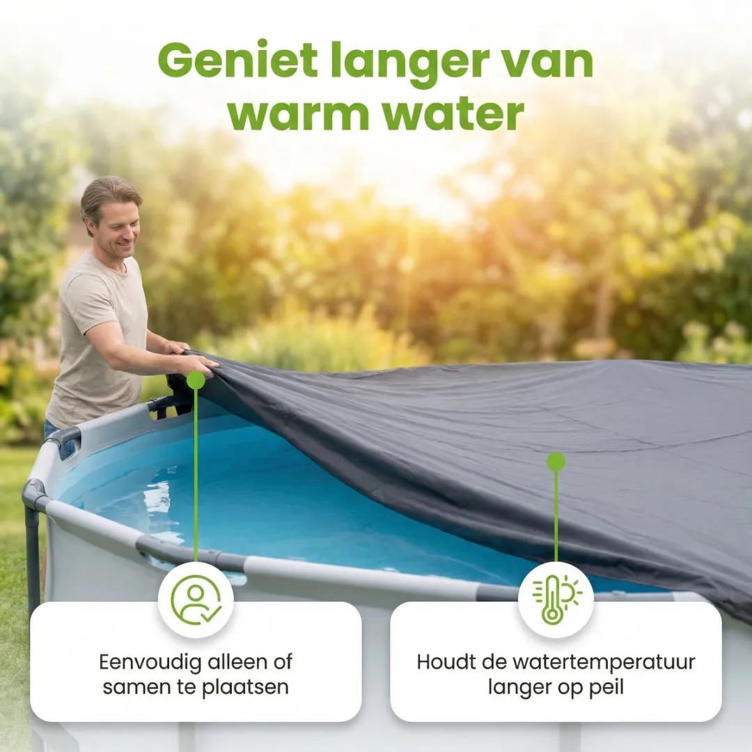 Bestway Afdekzeil Rond 58292 - Ø396cm - Zwart