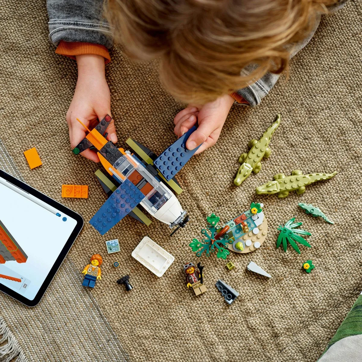LEGO City Jungleonderzoekers Watervliegtuig 60425 - 177 Stukken - Blauw