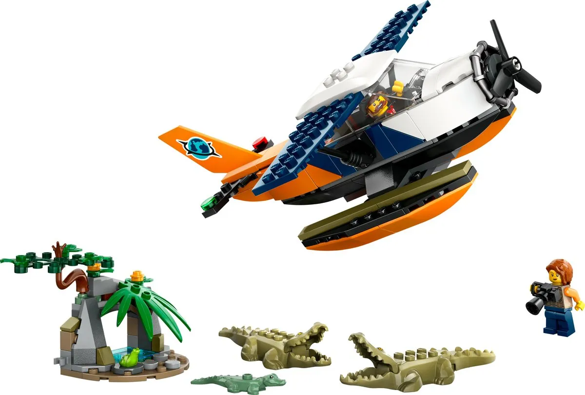 LEGO City Jungleonderzoekers Watervliegtuig 60425 - 177 Stukken - Blauw - afbeelding 6 van 6