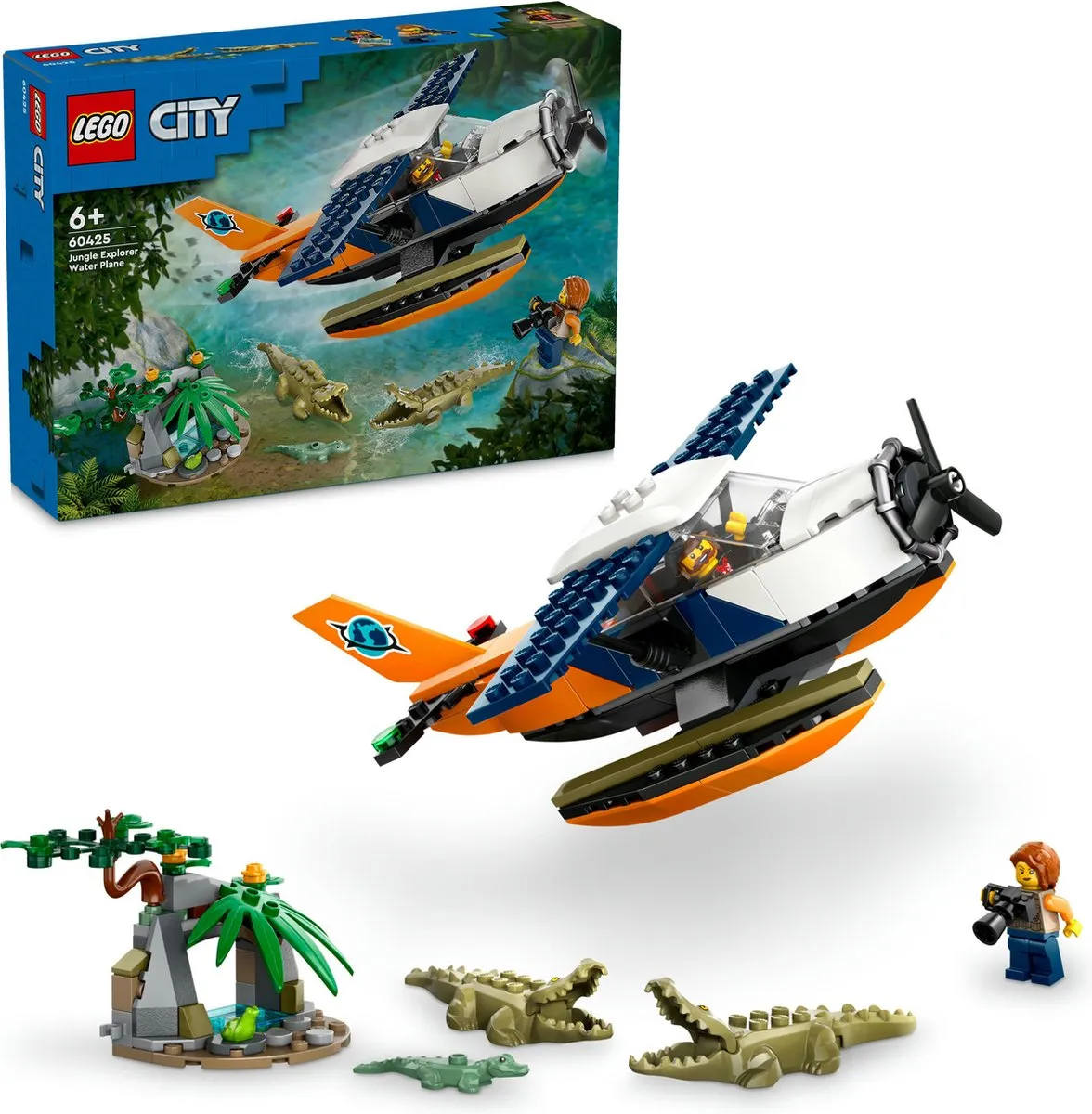 LEGO City Jungleonderzoekers Watervliegtuig 60425 - 177 Stukken - Blauw