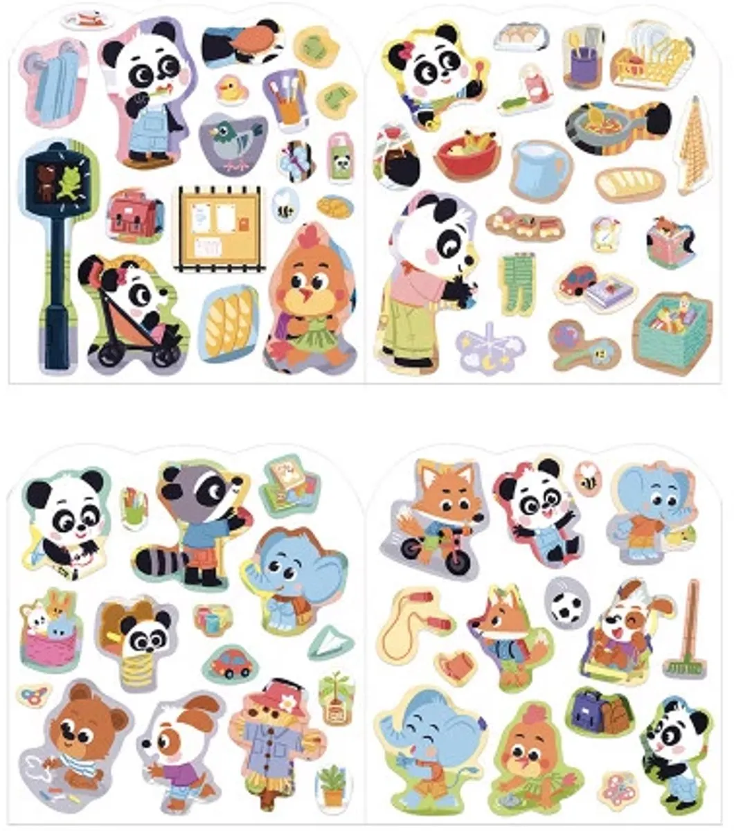 Janod Stickerboek Mijn dag - Meerkleurig