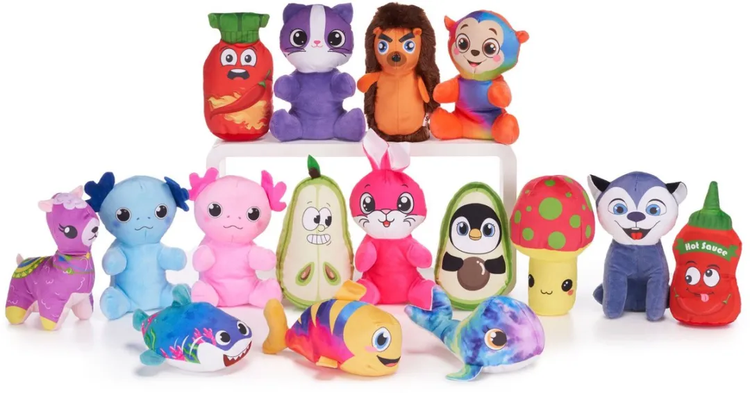 Topknuffels Pluche Knuffels Mix - 16 Stuks 18cm - Multi
